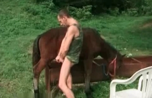 Pony dick serviced by a thin man