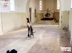 Deep and twisted fuck with a zoophilic nun