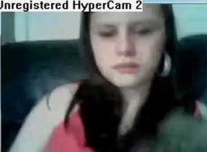 Bestiality porn with a webcam cutie fucking dog
