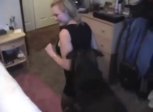 Zoophile sex scene with doggystyle, orgasms